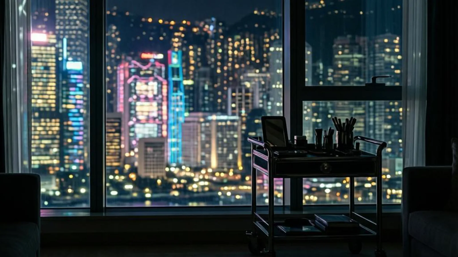 香港住宅夜間環境示意